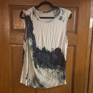 Rose & Olive Navy and Cream Tie-Dye Tank Top!